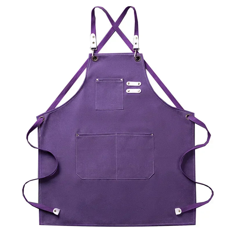 Unisex Canvas Apron for Chefs and Kitchen Work