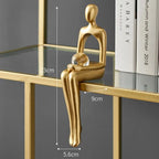 Gilded Elegance Abstract Sculptures