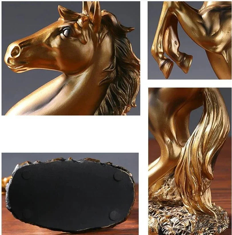 Majestic Equine Sculpture in Elegant Resin