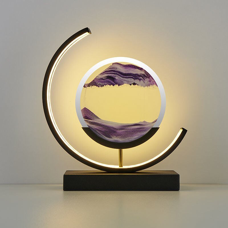 LED Table Lamp with Quicksand Design