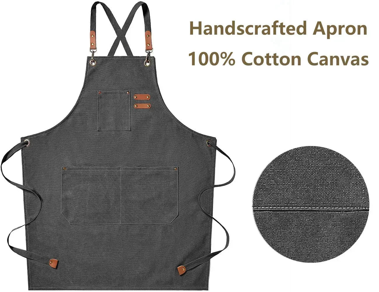 Unisex Canvas Apron for Chefs and Kitchen Work