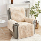 Cozy Flannel Recliner Protector with Side Pockets