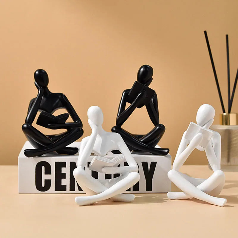 Elegant Literary Sculpture for Thoughtful Spaces