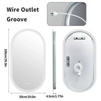 Oval LED Bathroom Mirror with Anti-Fog and Dimmable Backlight