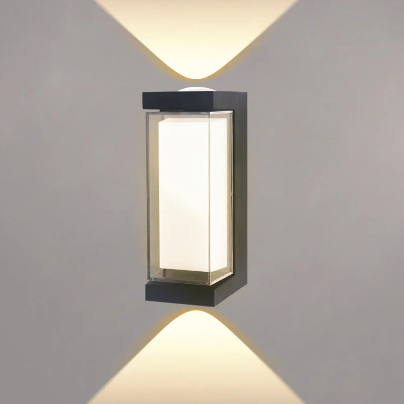 Outdoor Waterproof Wall Sconce with LED Light - Up & Down Design