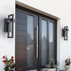 Architectural Outdoor Wall Light in Black Steel Finish