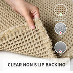 ComfortMax Quick-Dry Non-Slip Bath Rug, Soft Waffle Design