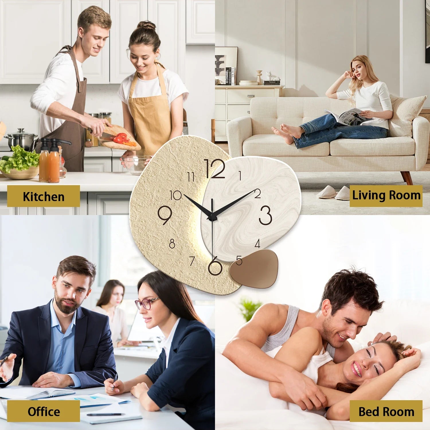 Contemporary Minimalist Wall Clock – Silent Quartz Movement