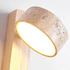Wabi-Sabi Wall Light for Headboard with Pull Switch – French Design