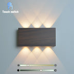 Rechargeable Wall Light with Minimalist Wood Finish