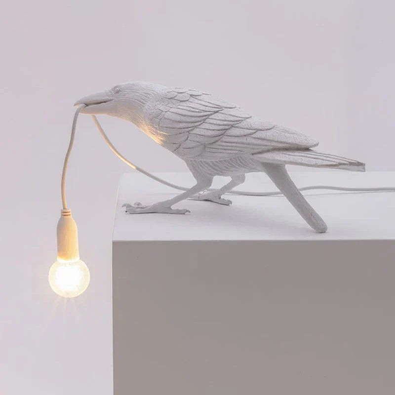 Modern Desk Lamp with Bird Design – Decorative Raven Light