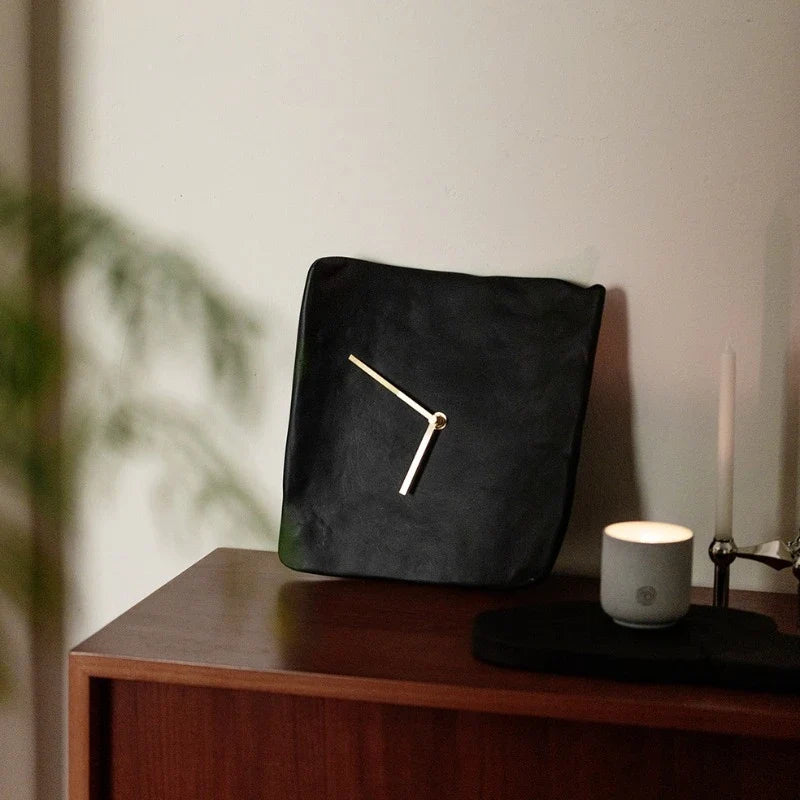 TranquilDesign Minimalist Resin Wall Clock with Silent Operation