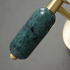 Modern Wall Sconce with Marble and Glass | Gold Finished Light
