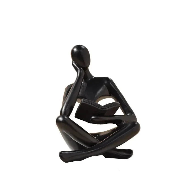 Elegant Literary Sculpture for Thoughtful Spaces