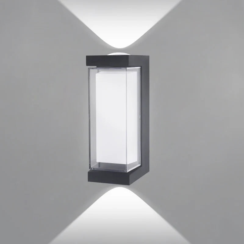 Outdoor Waterproof Wall Sconce with LED Light - Up & Down Design