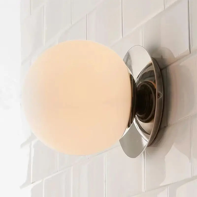 Modern Minimalist Glass Wall Light for Bathroom and Bedroom