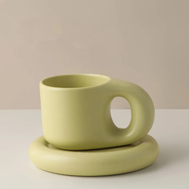 Elegant Scandinavian Coffee and Saucer Set