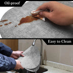Heat Resistant Non-Slip Oval Placemats in Faux Leather