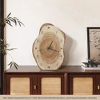 Natural Wood Design Annual Ring Clock with Rustic Finish