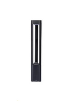 Rectangular Black Garden Path Lamp - Outdoor LED Bollard Light