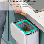 SmartSpace Hanging Waste Bin with Lid - Convenient One-Handed Disposal