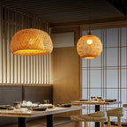 Handcrafted Rattan Light Fixture – Natural Bamboo Pendant Lamp