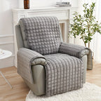 Cozy Flannel Recliner Protector with Side Pockets