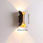 Waterproof LED Wall Lamp – Black and Gold Up & Down Light