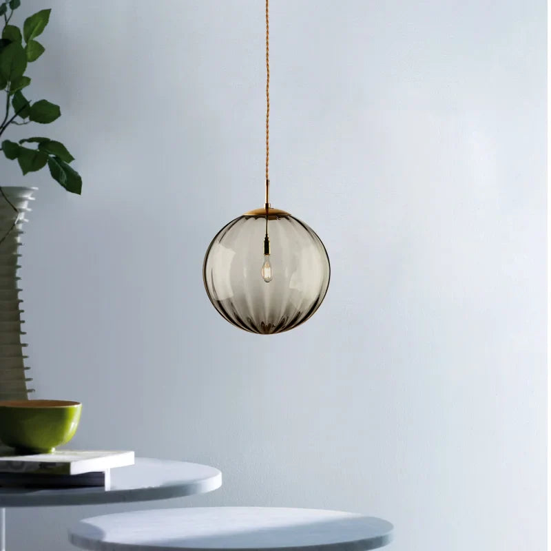 Nordic Style Glass Sphere Pendant Lamp – Elegant Lighting for Any Room
