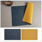 Heat Resistant and Waterproof Double-Sided Faux Leather Placemats