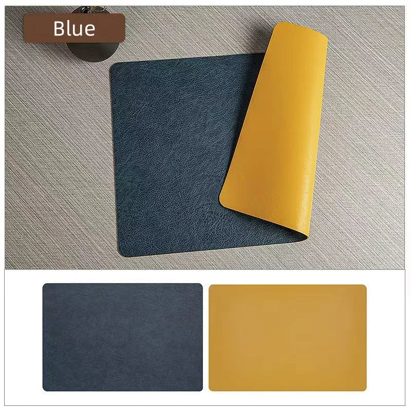 Heat Resistant and Waterproof Double-Sided Faux Leather Placemats