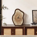 Natural Wood Design Annual Ring Clock with Rustic Finish