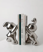 Charming Rabbit Book Holders - Elegant Black & White Accents