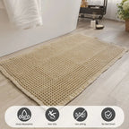 ComfortMax Quick-Dry Non-Slip Bath Rug, Soft Waffle Design