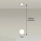 Nordic Style Pendant Light with Glass Globe – Modern Design
