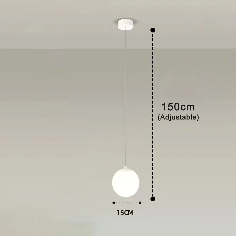 Nordic Style Pendant Light with Glass Globe – Modern Design