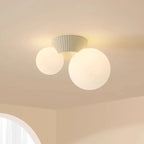 Modern Double Globe Ceiling Light in French Style