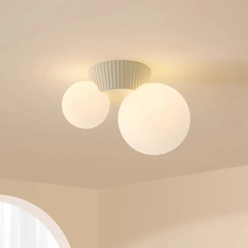 Modern Double Globe Ceiling Light in French Style