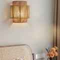 Handcrafted Rattan Wall Light Fixture