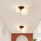 Modern Double Globe Ceiling Light in French Style