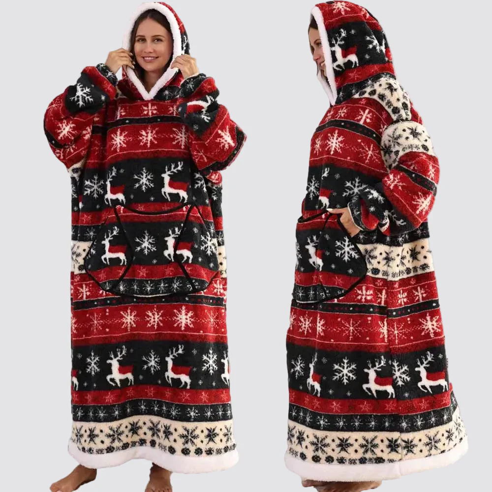 Oversized Hooded Blanket for Adults - Wearable Blanket Hoodie