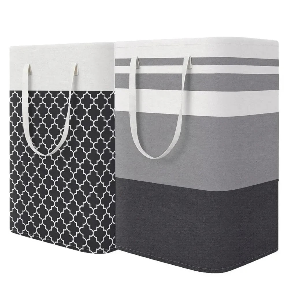 75L Waterproof Laundry Basket - Foldable Fabric Hamper with Handles