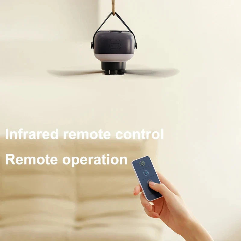 Ceiling Fan with Remote Control and Integrated LED Light Fixture