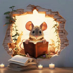 Whimsical Mouse Wall Art Decal