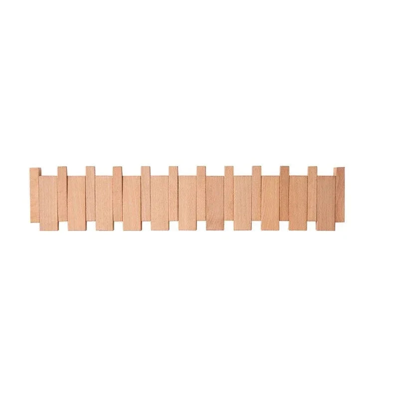 Sleek Wall-Mounted Wooden Coat Organizer