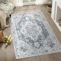 Foldable Non-Slip Oriental Carpet | Medallion Design Area Rug