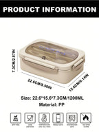 Bento Lunch Box with Utensils – 4 Compartments and Leak-Proof Features