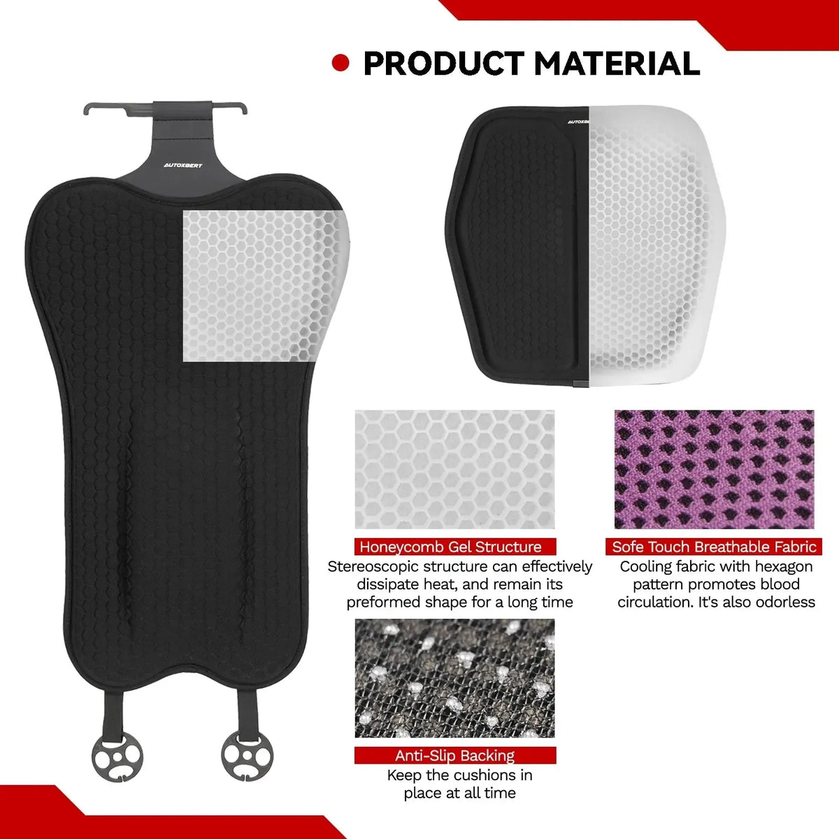 ComfortWave 3D Gel Seat Cushion with Lumbar Support
