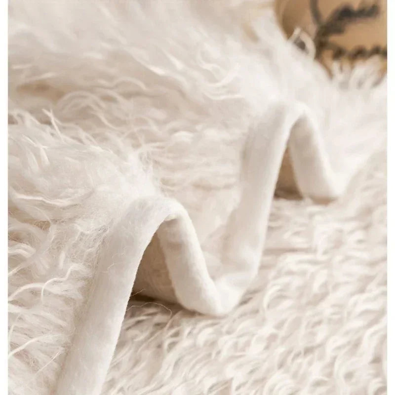 Luxurious Sofa Cover in Faux Lambswool Fabric