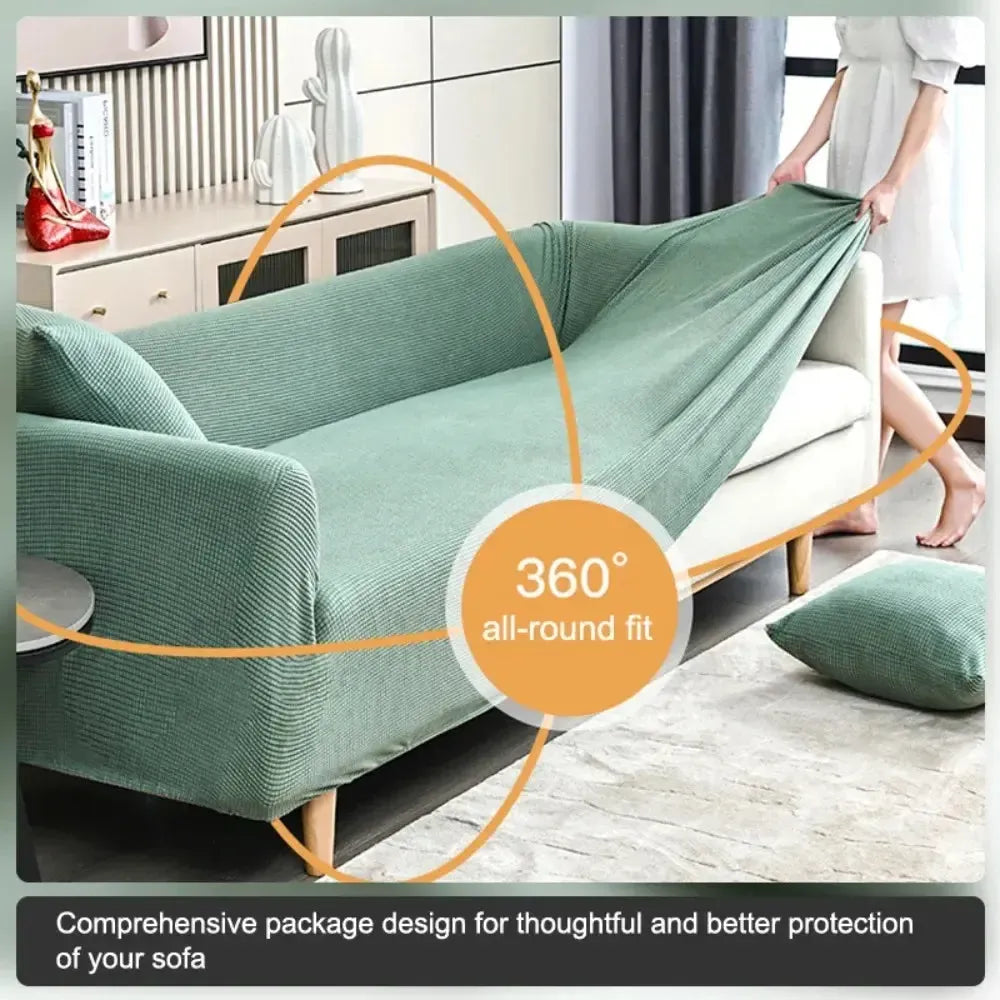 Elegant Non-Slip Couch Protector - Stylish Jacquard Slipcover